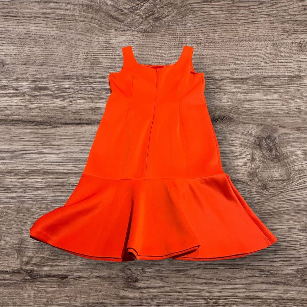 Carmen Marc Valvo Women's Orange Red Drop Waist Mermaid Dress Size 6